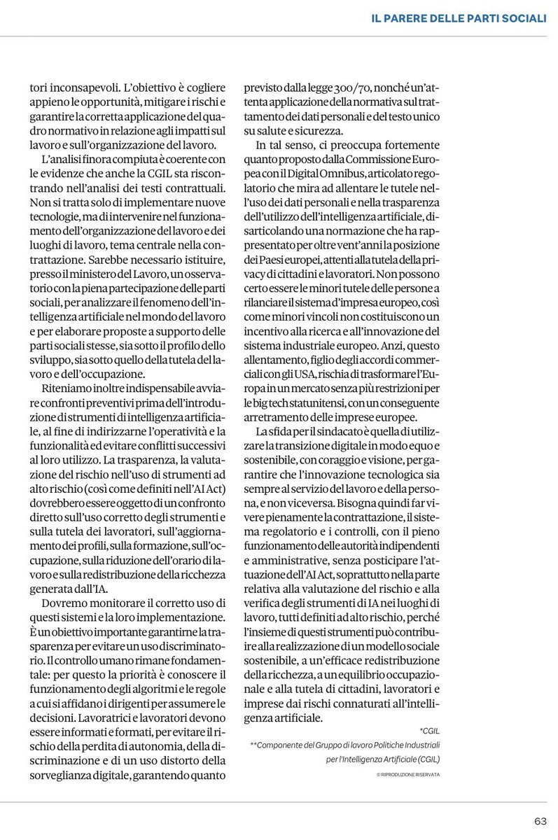 Per il #1ºmaggio, una guida realizzata dal #Cnel, sull’intelligenza artificiale, a cura del #Sole24Ore.
Buona lettura
#IA #AI #lavoro 
freenewsonline.it/wp-content/upl…