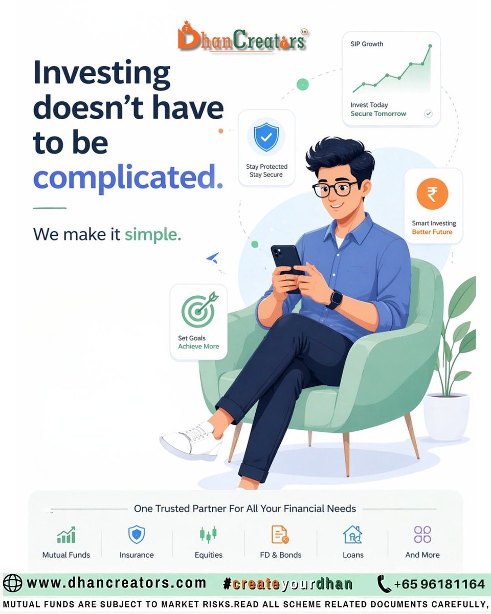 dhancreators's tweet image. Investing doesn’t have to feel overwhelming.
With DhanCreators, simplify your journey, grow your wealth, and secure your future—one smart step at a time 📈

#dhancreators #smartinvesting #financialgrowth #wealthcreation #moneymatters

[investment planning, sip investment,
