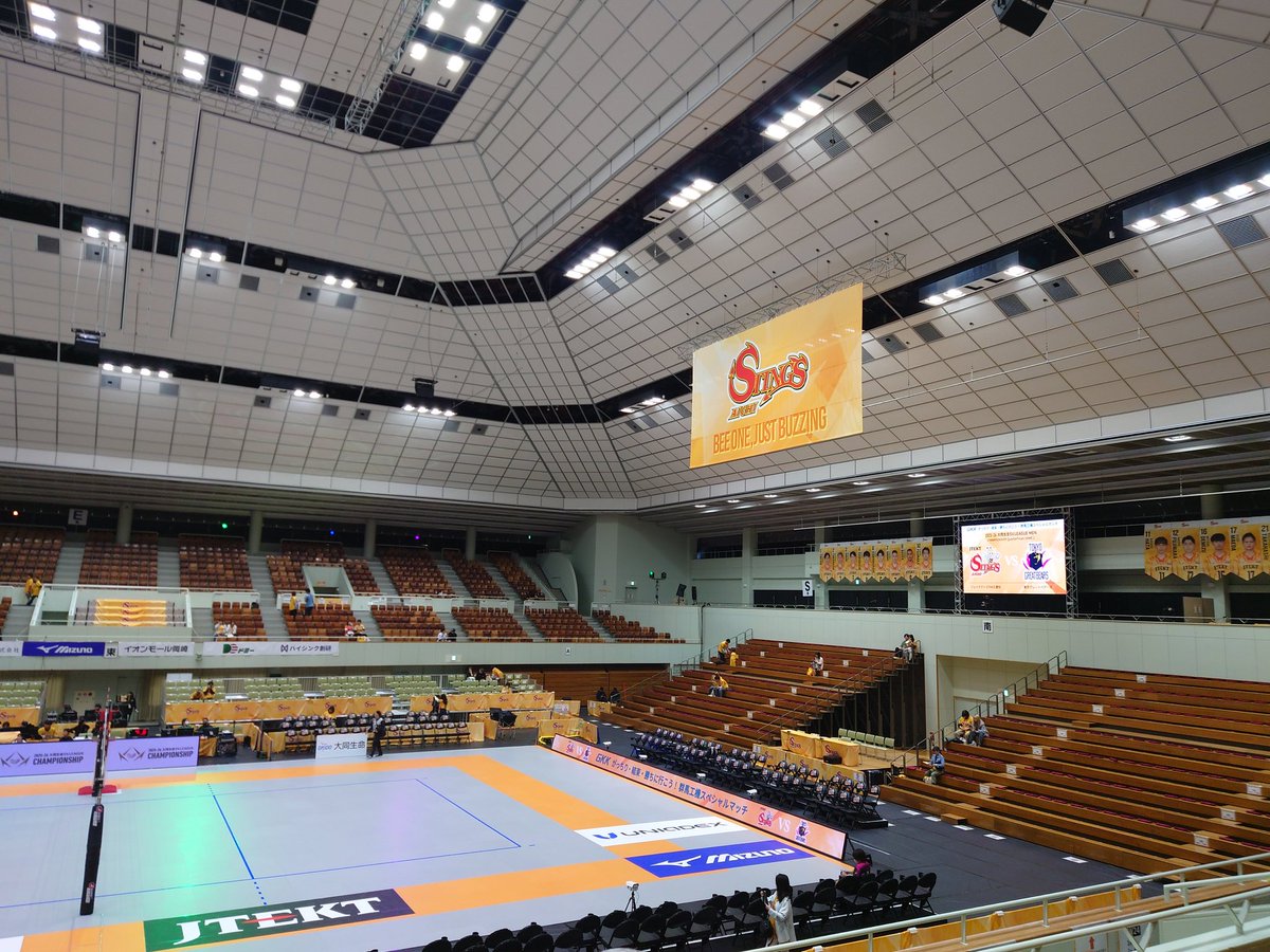 CozyTenzan's tweet photo. ＃SVリーグ
＃CS
#ジェイテクトStings 
今日はここから https://t.co/ivOeBcZI5t