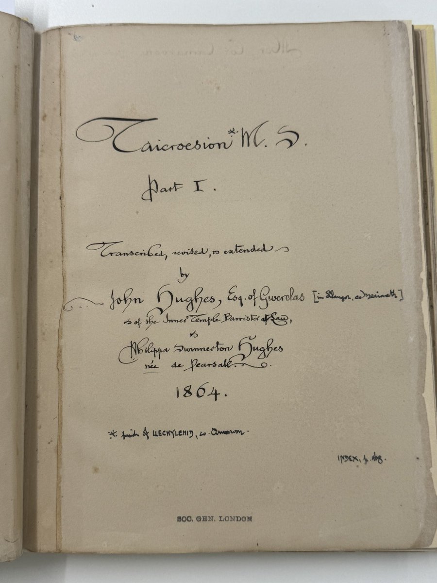 SoGGenealogist's tweet image. Today at the @SocGenealogists I  found evidence of the rural settlement  of a pauper admitted to an Islington Lunatic asylum in 1848 (and her husband’s family relationships), some beautiful Taicroesion manuscript Welsh pedigrees &amp;amp;  the Leeds County Court Ledger 1930-58 #genealogy