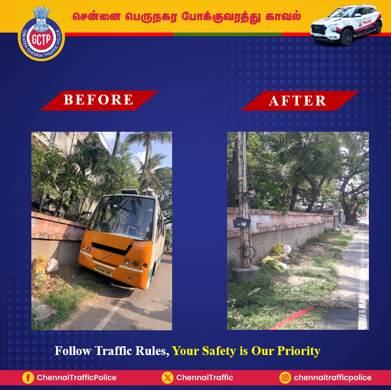 ChennaiTraffic's tweet image. Your tweet was verified and action taken. 
#NoDefectiveNumberPlate #Registration #NumberPlate #NoFancyPlate #NoHonking #DoNotDrinkAndDrive #NeverOffDuty #InPublicService #YourSafetyOurPriority