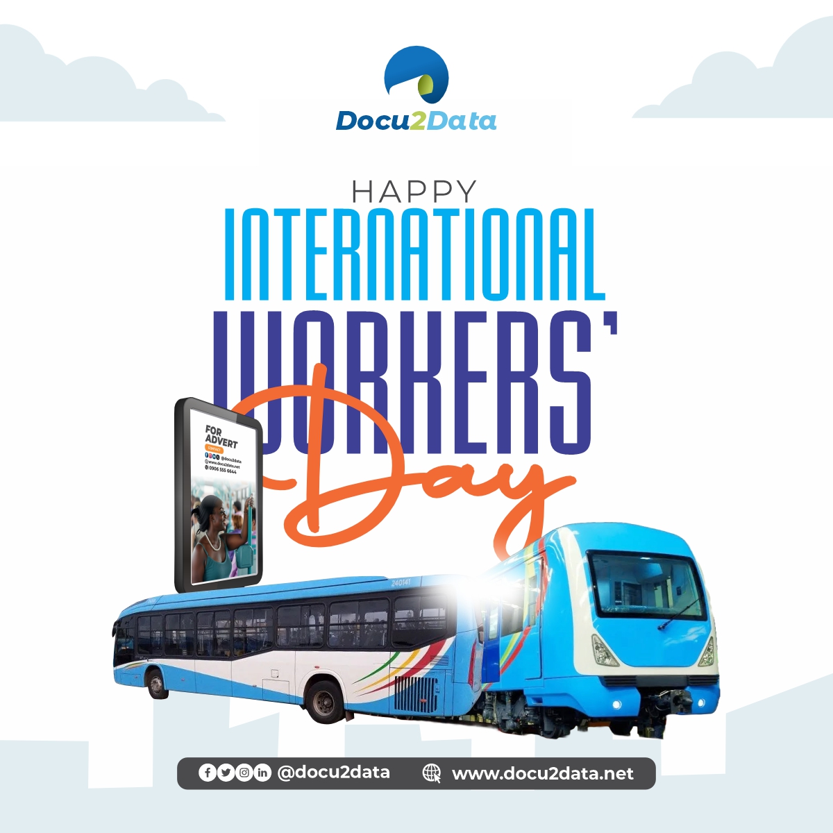 docu2data's tweet photo. Behind every visible brand is consistent work.
Strategy, execution, and long hours, it all counts.

Today, we celebrate the people making brands seen and heard every single day.

From BRT screens to train stations, the work never stops, and neither do we.

Happy Workers’ Day. https://t.co/ilwlSECgb3