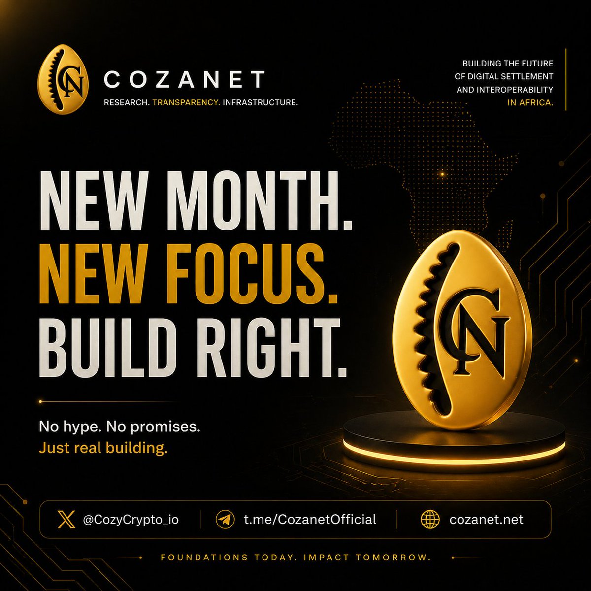 CozyCrypto_io's tweet image. NEW MONTH
MORE FOCUS
#Cozanet #utility #crypto