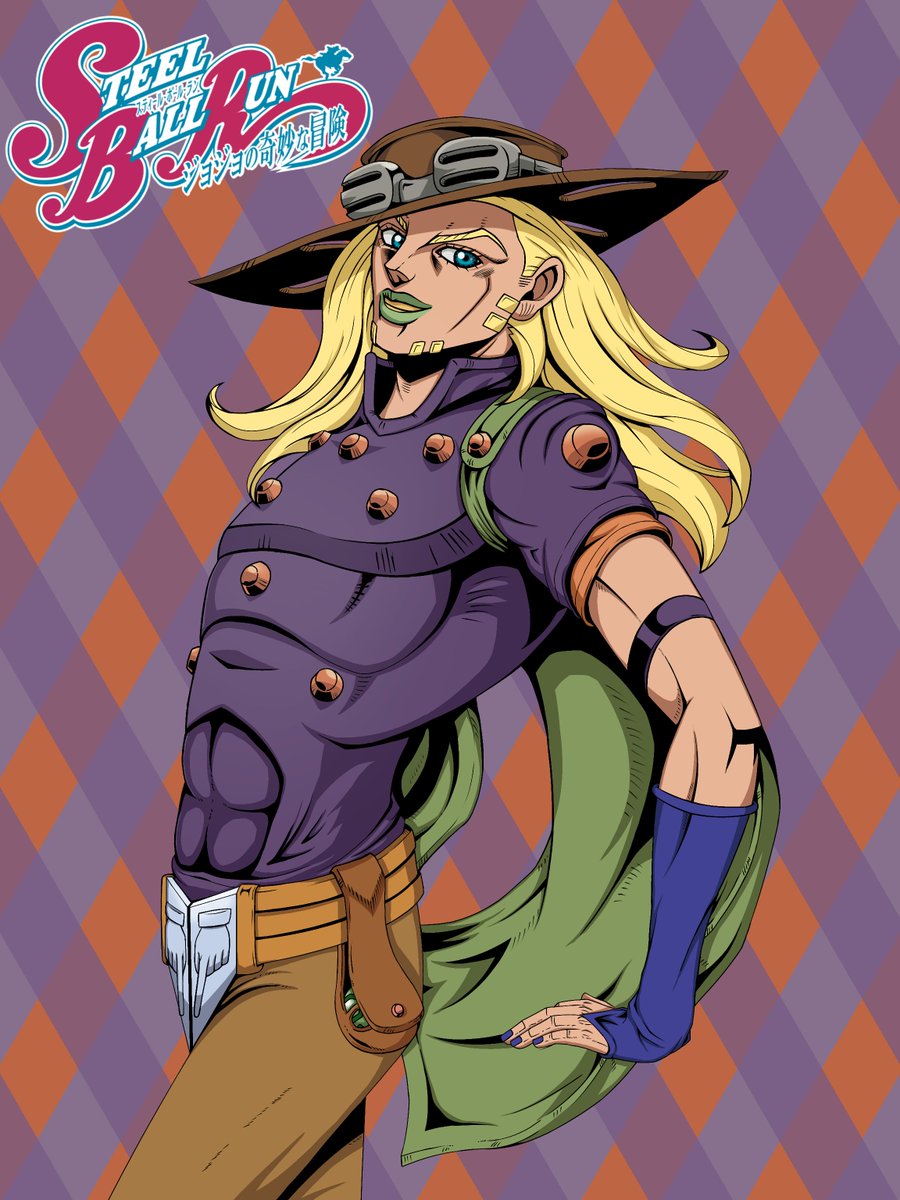 DimaE3e's tweet image. Well, this is my attempt to turn Araki's sketch into a full-fledged anime-style promotional illustration

#gyrozeppeli #jojo_anime #jojo #sbr #jjbafanart #ジョジョ #steelballrun