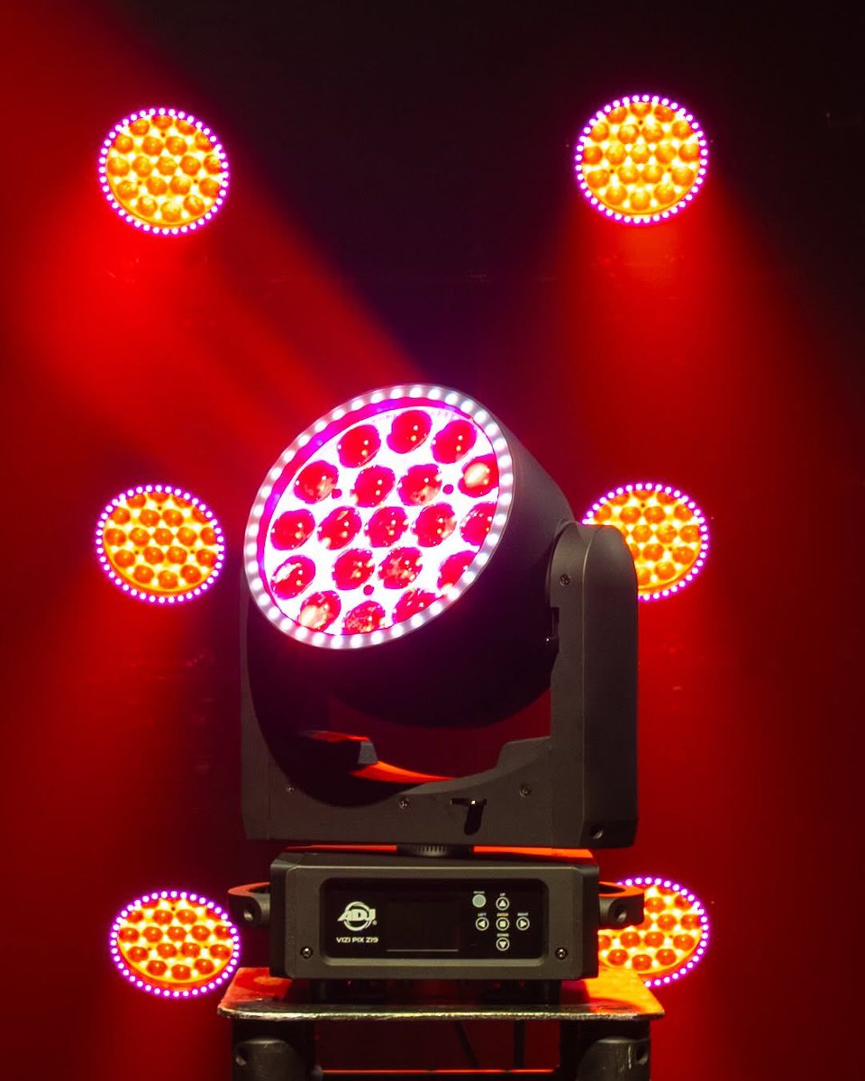 puremindsuae's tweet photo. Built for creative freedom, Vizi Pix Z19 is a versatile wash-zoom fixture featuring 19 pixel-mappable, lime-infused LEDs that deliver everything from tight beams to wide, vibrant washes and eye-catching pixel effects. With additional background LEDs and an outer RGB ring, it layers color and motion for truly dynamic looks.

To know more about ADJ LIGHTING products contact us now at +971521424673

#adjlighting #vizipixz19 #stagelighting #concertlighting #dubai🇦🇪