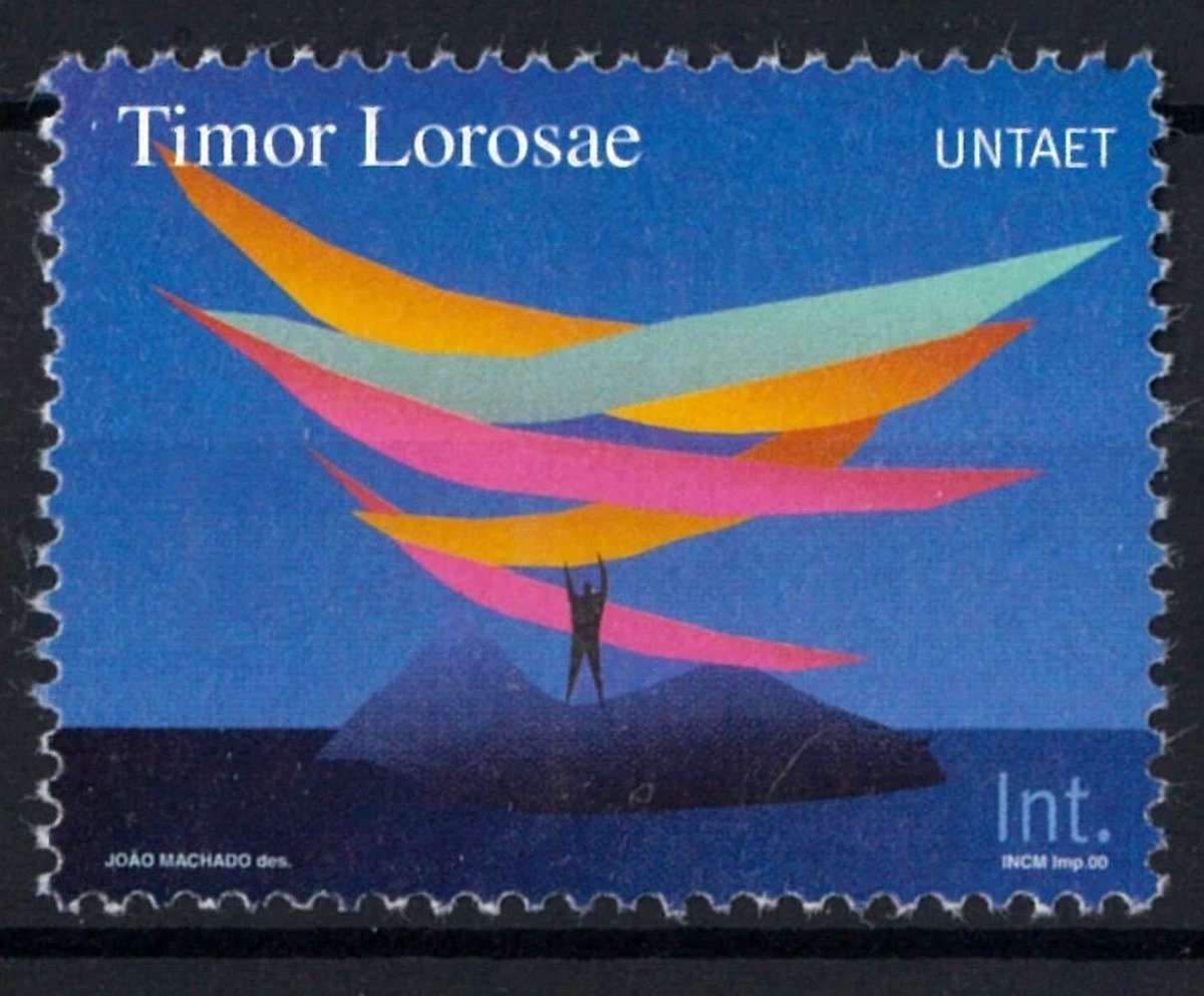 Philatelovely's tweet image. Feliz Sexta-feira ba imi ema furak sira!! Today’s Stamp of the Day is this international rate stamp from East Timor.

Issued - 2000
Type - Commemorative 
Print Method - Offset Lithography 

Please share your stamps from 🇹🇱 and have a fabulous day.
#stampcollecting #stamps