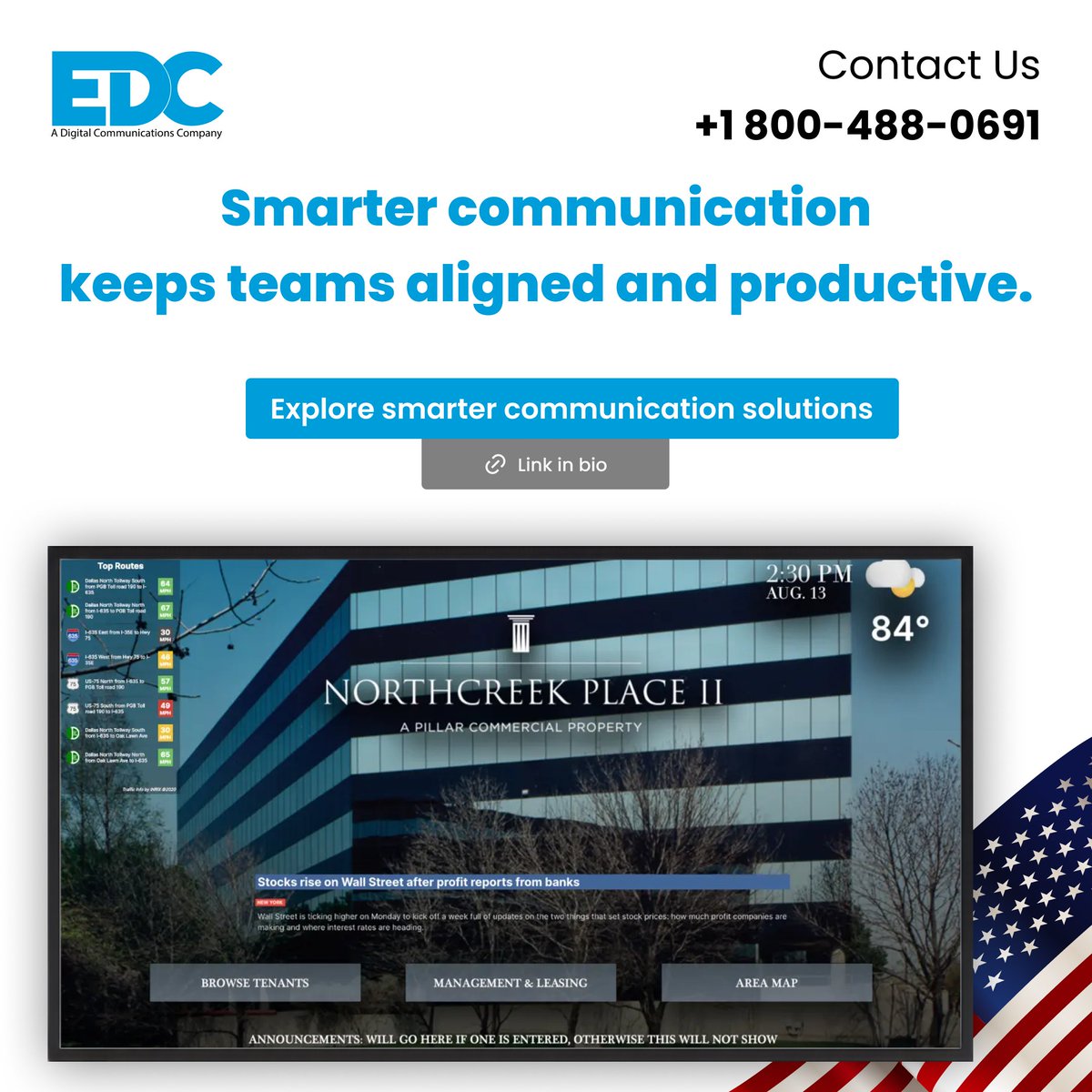 marketingedc35's tweet image. Clear communication keeps work moving.
This Worker Day, empower teams with tools that make updates visible and instant.

👉 Explore workplace communication solutions

#DigitalSignage #WorkplaceCommunication #SmartBuildings #FacilityManagement #LabourDay