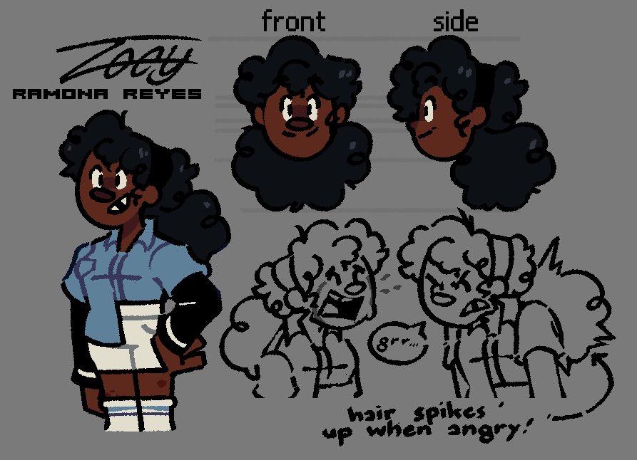 EnterJames_'s tweet photo. i redesigned zoey! ( slightly ) , i tried playing with the old design posing snd expressions wise and it felt like too much was going on, so i streamlined her slightly :0 what do you think?
#enterJAMES #ocs https://t.co/FjISv8TRdk