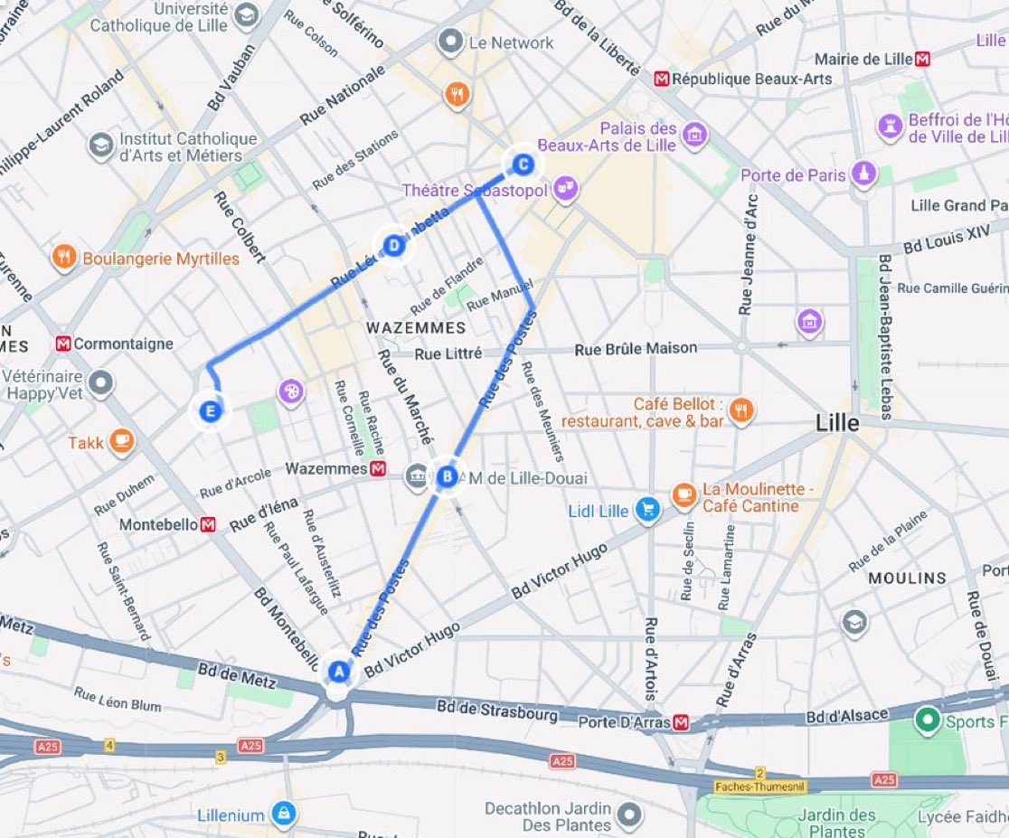 #1erMai  Départ dans 15 mn, à 10h 🕙 de la manifestation lilloise : Porte des Postes, en direction de la pl. Casquette : porte des postes > rue des postes > rue Solférino > rue Gambetta . Dans le Nord, rendez-vous est aussi donné à : 
🚶🏻‍♀️🚶🏻🚶🏼‍♂️Valenciennes : 10h00, pl. d'Armes
🚶🏻