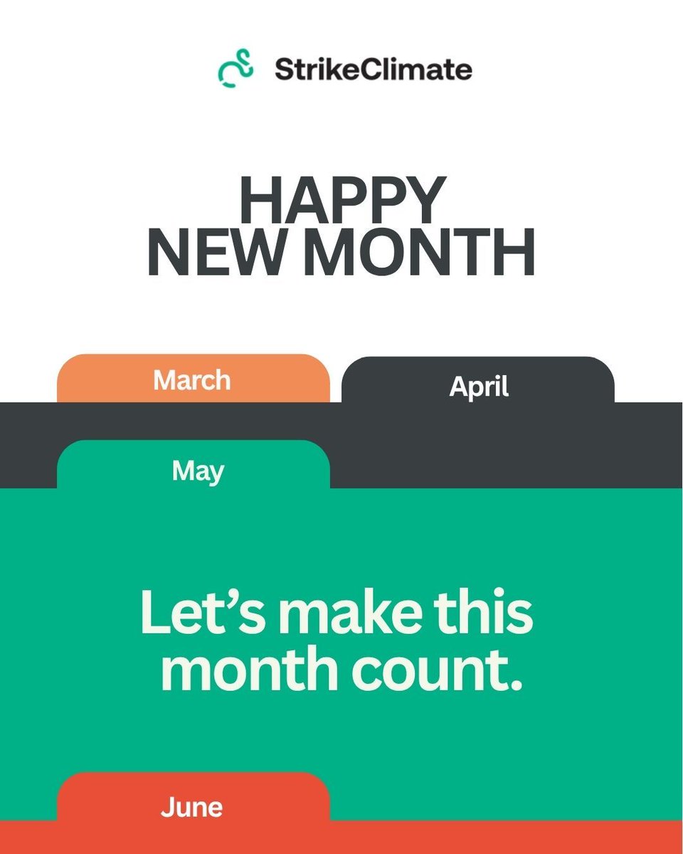 strikeclimateng's tweet image. NEW MONTH. NEW IMPACT.

Let’s make this month count by taking small steps toward a greener and more sustainable future. 💚

Happy May from Strike Climate 🌍

#StrikeClimate #HappyNewMonth #ClimateAction #Sustainability #GreenFuture