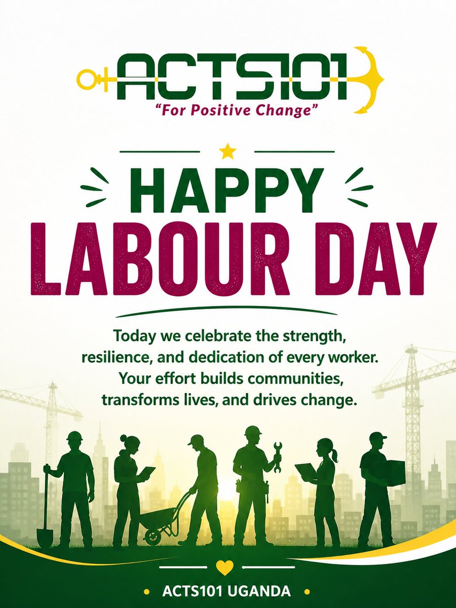 Acts101U's tweet image. To every hand that builds, serves, and uplifts this day is for you.
Thank you for shaping our communities.
Happy International Labor Day 💚

#Community #LabourDay #PositiveChange