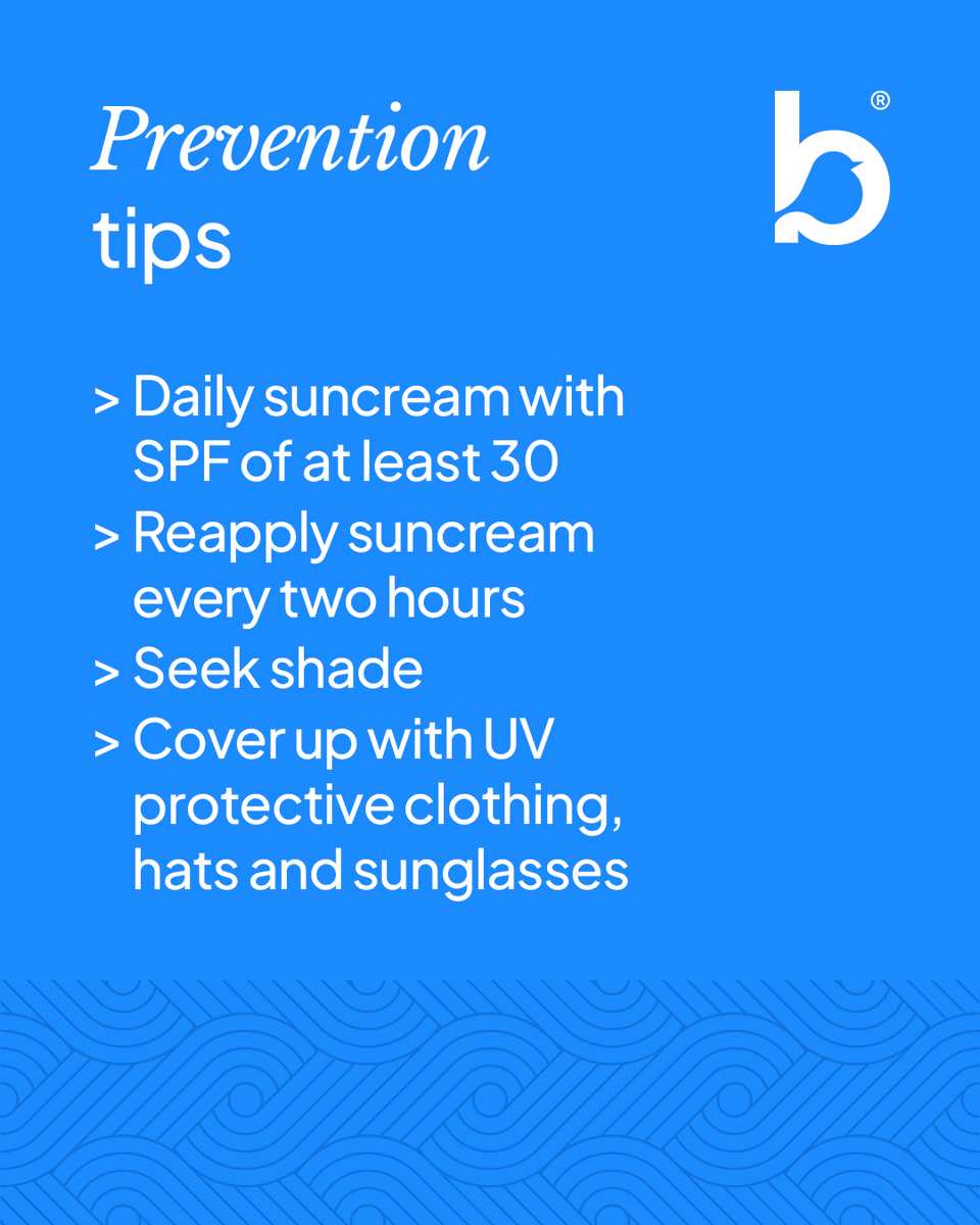 BluebirdcareIOW's tweet image. May is Skin Cancer Awareness Month☀️ 

To find out how we can help: 👉 bluebirdcare.co.uk/isle-of-wight 
📞 01983 526 776 
📧 isleofwight@bluebirdcare.co.uk

#skincancerawarenessmonth #skincancerawareness #prevention #bluebirdcare #IsleofWight