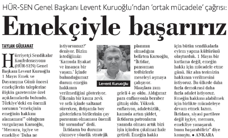 gulkanattaylan's tweet photo. @HurEgitimSen Genel Başkanı @leventkuruoglu 

 “1 Mayıs emeğin hakkı için mücadele etme günü. Alın terimizin hakkının verilmesini istiyoruz. Bu ülkede daha fazla demokrasi ve adalet istiyoruz. Emeğin hakkını alabilmek için birlikte mücadeleye devam"

https://t.co/rGWtDobVYI https://t.co/7ffZMPFXD3