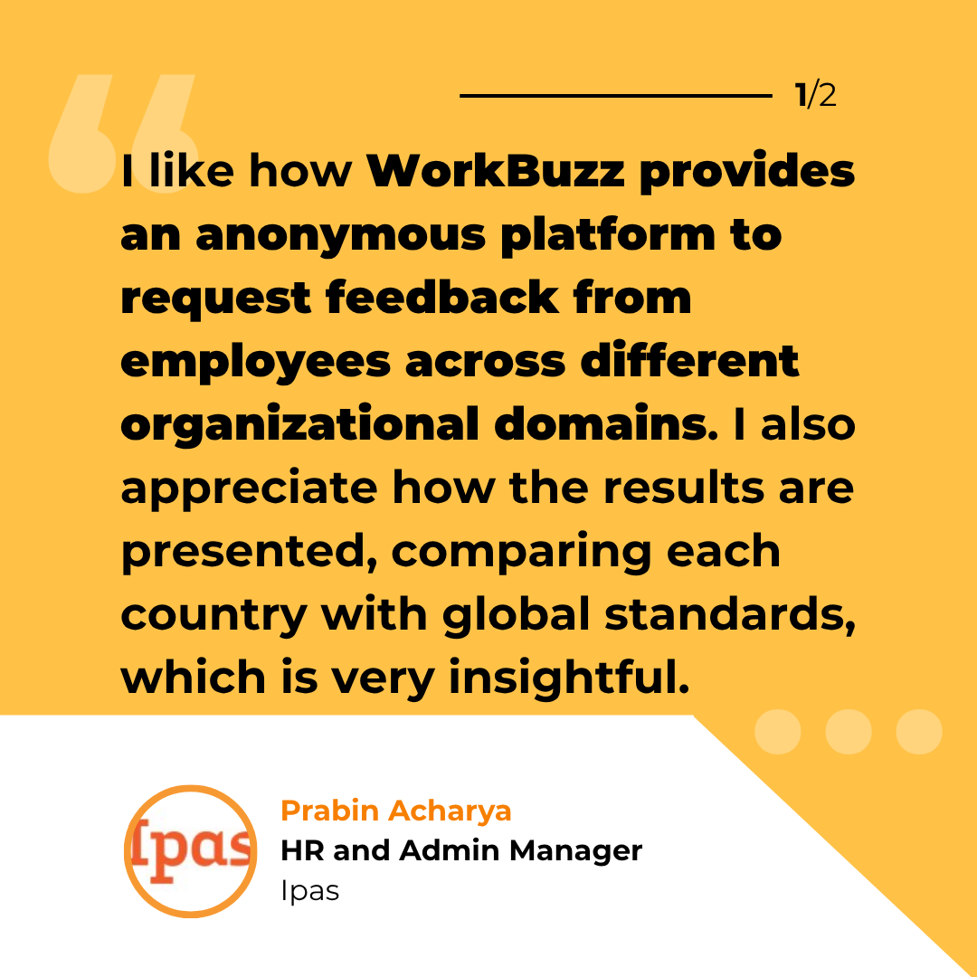 workbuzzd's tweet image. 🌱 Where insights spark meaningful change 🌱

#FeedbackFriday

Great employee feedback isn’t just about collecting voices, it’s about turning them into actionable insight across every level of an organisation. That's what @IpasOrg did.

#EmployeeEngagement #HR #WorkBuzzImpact