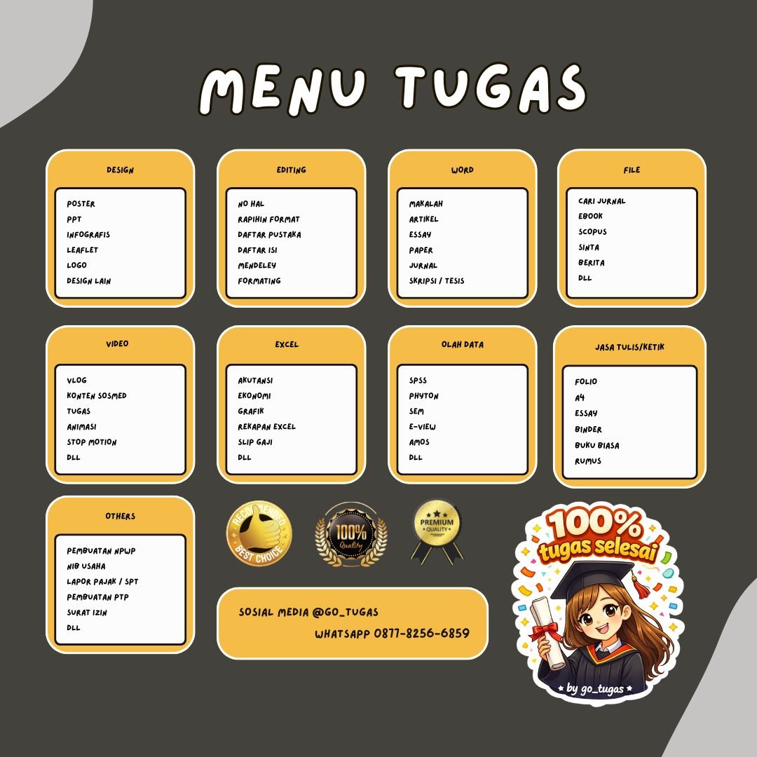 Go_tugas's tweet photo. Giveaway Jumat Berkah Saldo Spay 10k   

Rules : 
1.  RT dan Like tweet ini 
2. RT pin 
3. Komen "Joki Tugas trusted ribuan testi di @Go_tugas"    

End today 23.59 #zonauangㅤ https://t.co/DscNAxEOC4