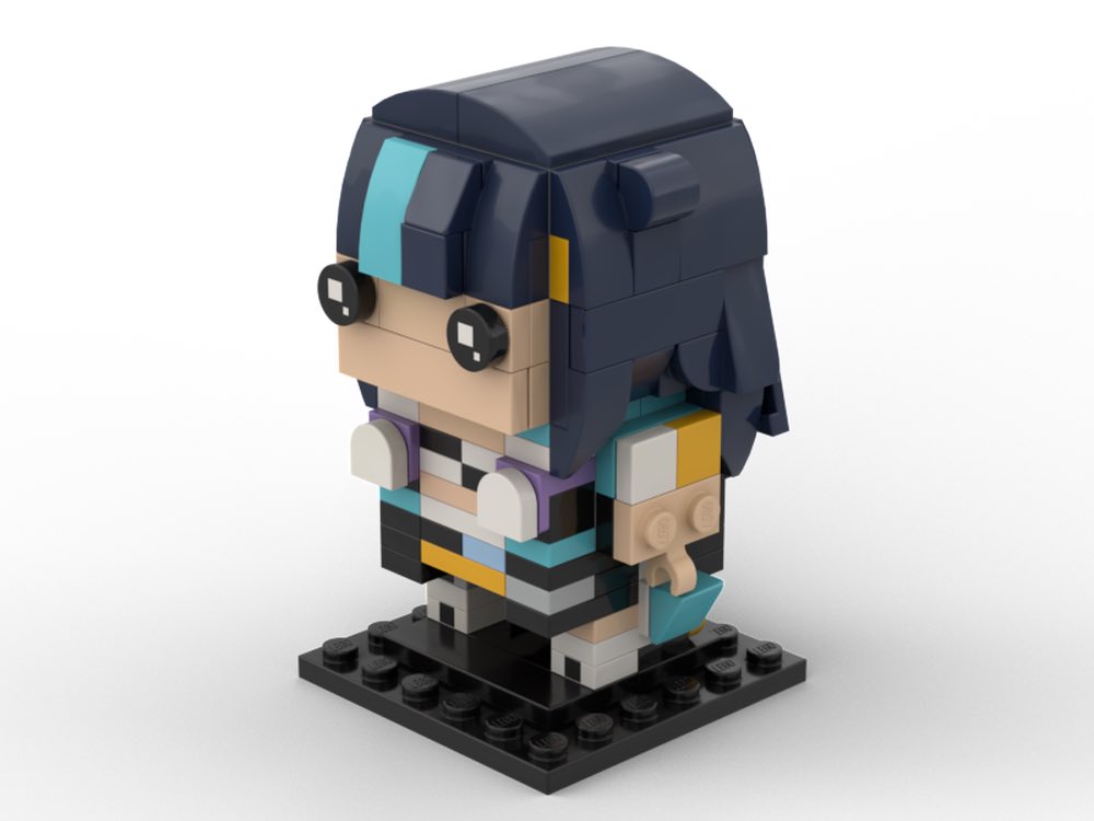 Bricksy32's tweet image. Made a LEGO Fujikura Uruka Brickheadz @fujikurauruka #urukart #moc #lego #vtuber.