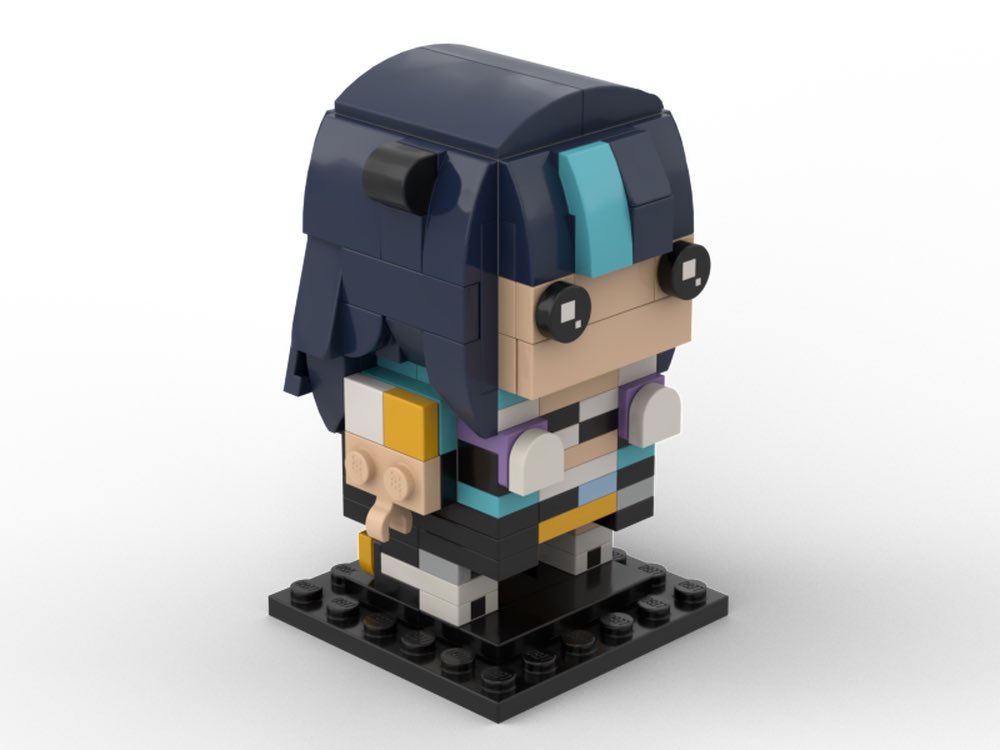 Bricksy32's tweet image. Made a LEGO Fujikura Uruka Brickheadz @fujikurauruka #urukart #moc #lego #vtuber.
