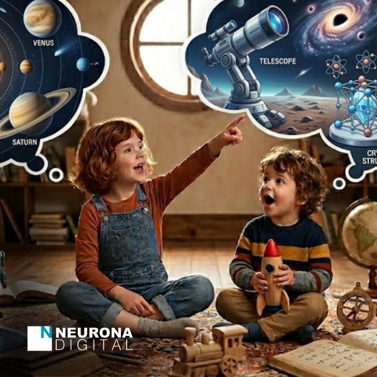DigitalNeurona's tweet image. "La ciencia no es solo un conjunto de conocimientos, es una forma de pensar".
— Carl Sagan.
La infancia es, en esencia, un estado puro de experimentación constante.

¡Feliz día del niño!

#Ciencia #infancia #díadelniño #imaginación