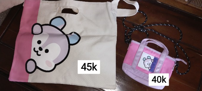 💜 WTS OFFICIAL MERCH BTS 💜
✨ MINISO X BT21 BAG (MANG) ✨

Take dua" nya aku kasii harga 70k
Yg minat atau cek condi bolee lgsg DM aja yaa😉😉
#wts #minisoxbt21 #bt21 #bts #merch