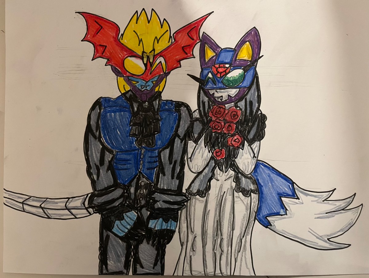 MaloMyotismon &amp; EmpressNatramon at the wedding for your timeline. #Digimon #MaloMyotismon #Belialvamdemon #Fandigimon #Digimonart #Digimonartwork #Animeart #Animeartwork
