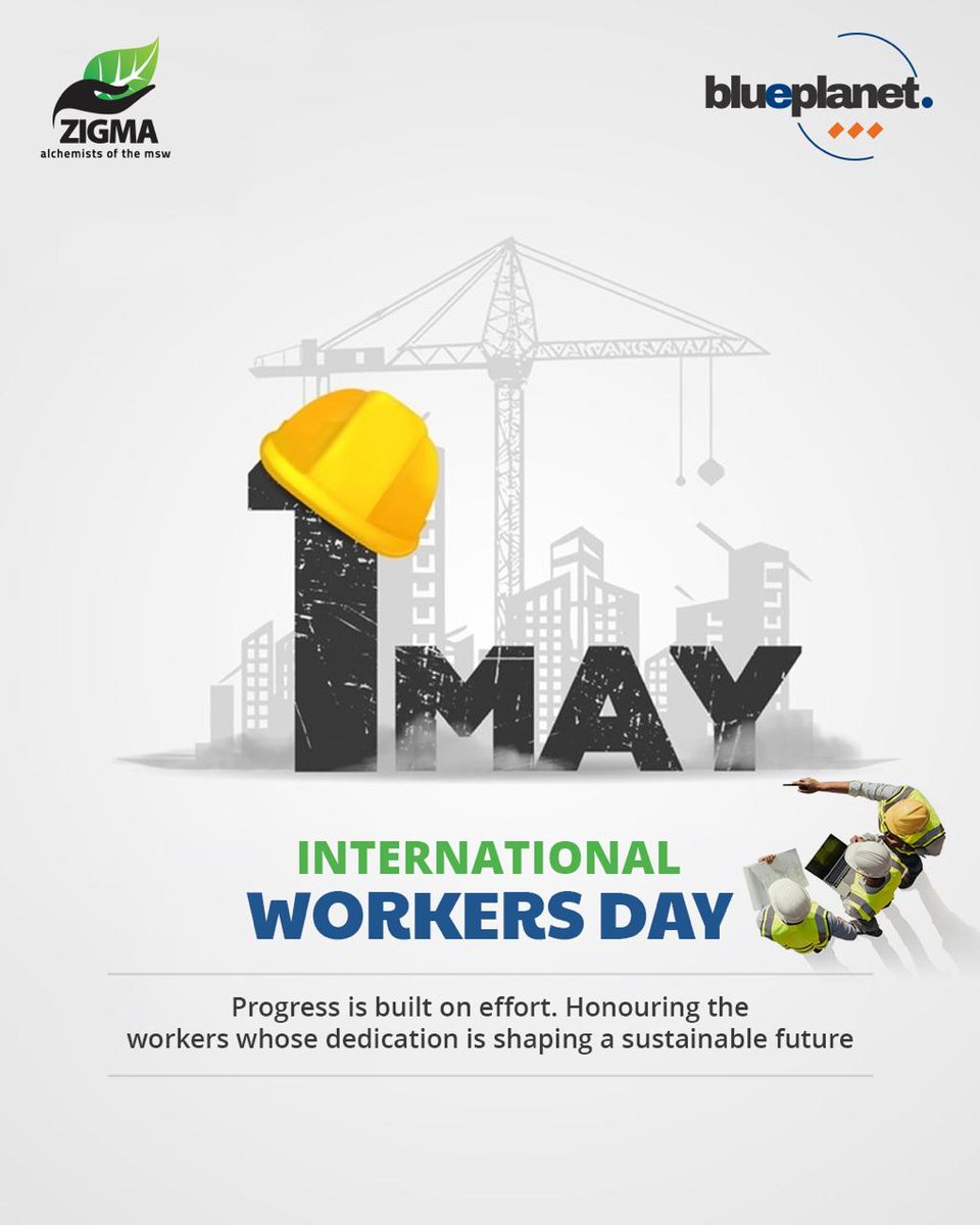 zigma_global's tweet photo. This International Workers’ Day, we recognise the effort behind every step of progress.

At Zigma, we believe real change is built through dedication and responsible action, shaping a more sustainable future.

A tribute to the workers making that change possible. https://t.co/hNCHPNUNkO