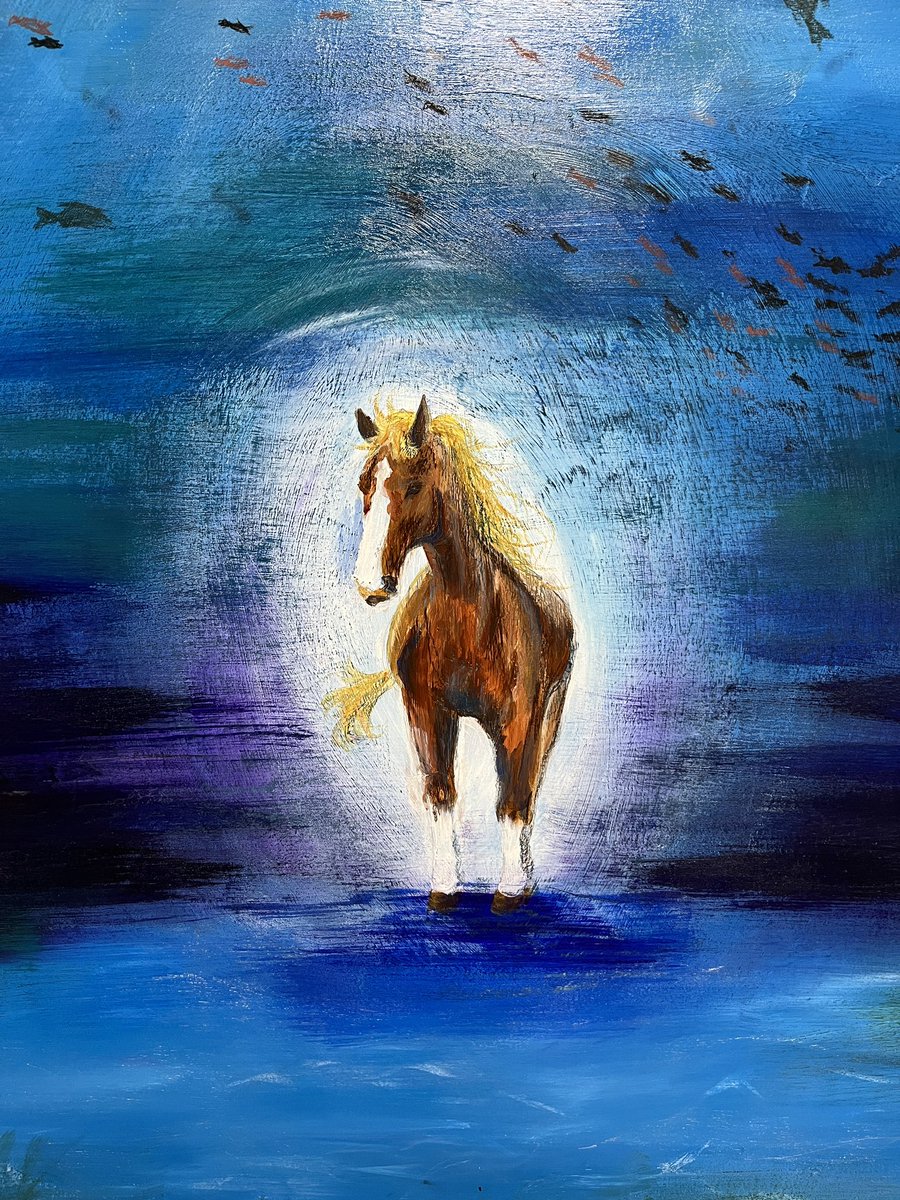 soshimi7's tweet photo. 父との2人展で展示させていただいた馬の絵『追想』をネットショップに追加しました。

https://t.co/eBxzbXgC8n https://t.co/BEmLWqUlVl