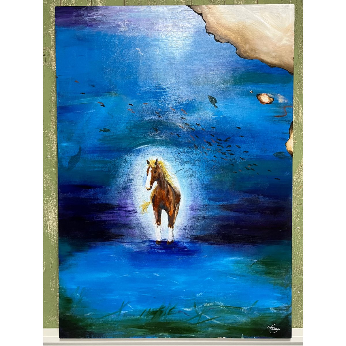 soshimi7's tweet photo. 父との2人展で展示させていただいた馬の絵『追想』をネットショップに追加しました。

https://t.co/eBxzbXgC8n https://t.co/BEmLWqUlVl