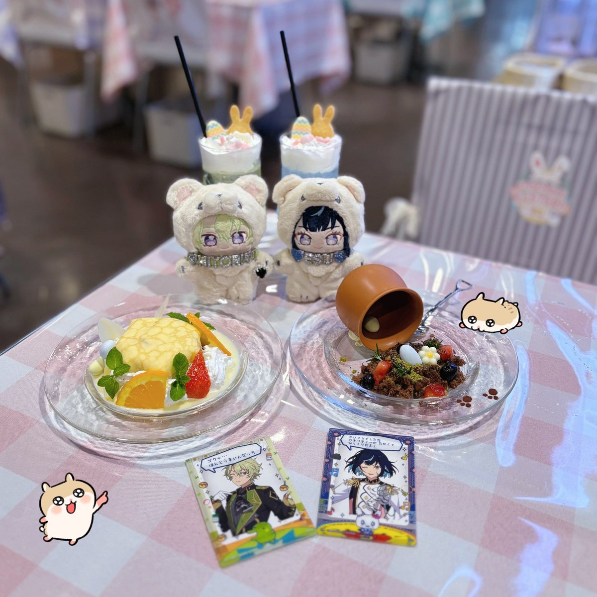 _0hiyo's tweet photo. アニカフェ💚🩵
イースターほんとにかわいすぎるねᲘ𐑼♡ https://t.co/Mfh8yivxuz