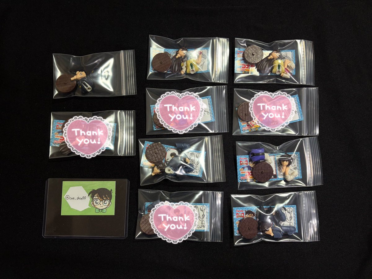 con_shin00's tweet photo. コナン チョコエッグ

【譲】松田×2、蘭×2、三池、世良
【求】千速 > 灰原

千速を含むお取引最優先
買取も可能です
※松田は1点につき＋他キャラ1点お迎えしてくださる方優先となります

郵送のみ
検索からでもお気軽にお声掛けください
よろしくお願い致します🙇‍♀️ https://t.co/9S1XjxR33h
