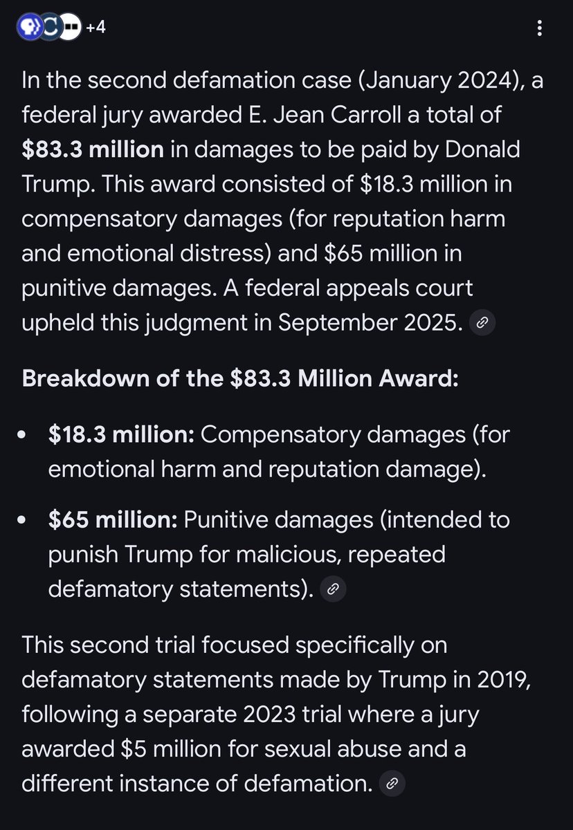 Deeliberatrix's tweet image. Tell it to all the trial judges, appellate justices and the jurors who’ve found the Crooked #RapistInChief and his #TrumpCrimeFamily guilty and liable for many of their crimes.