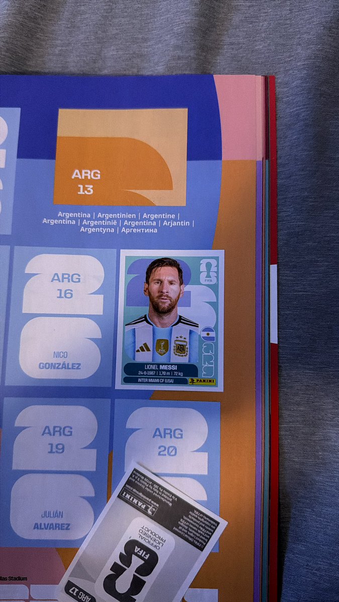 Ya me salió Messi. Ya llené el álbum prácticamente.
