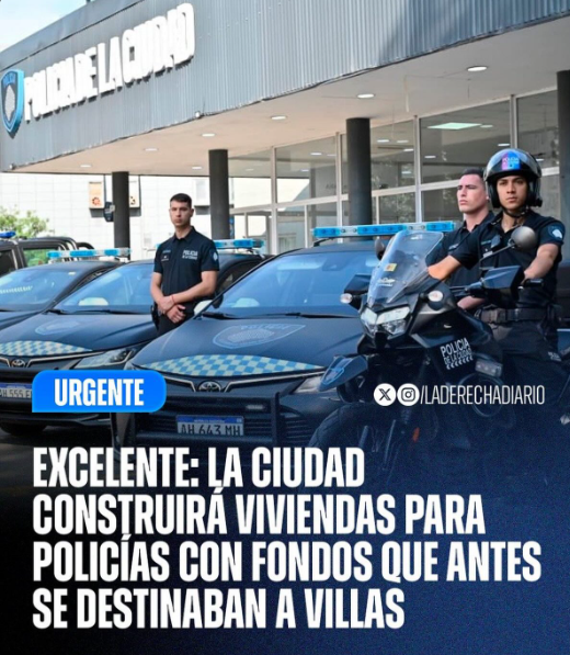 🚨La Ciudad va a CONSTRUIR CASAS para los Policías con los FONDOS que antes se destinaban a LAS VILLAS K