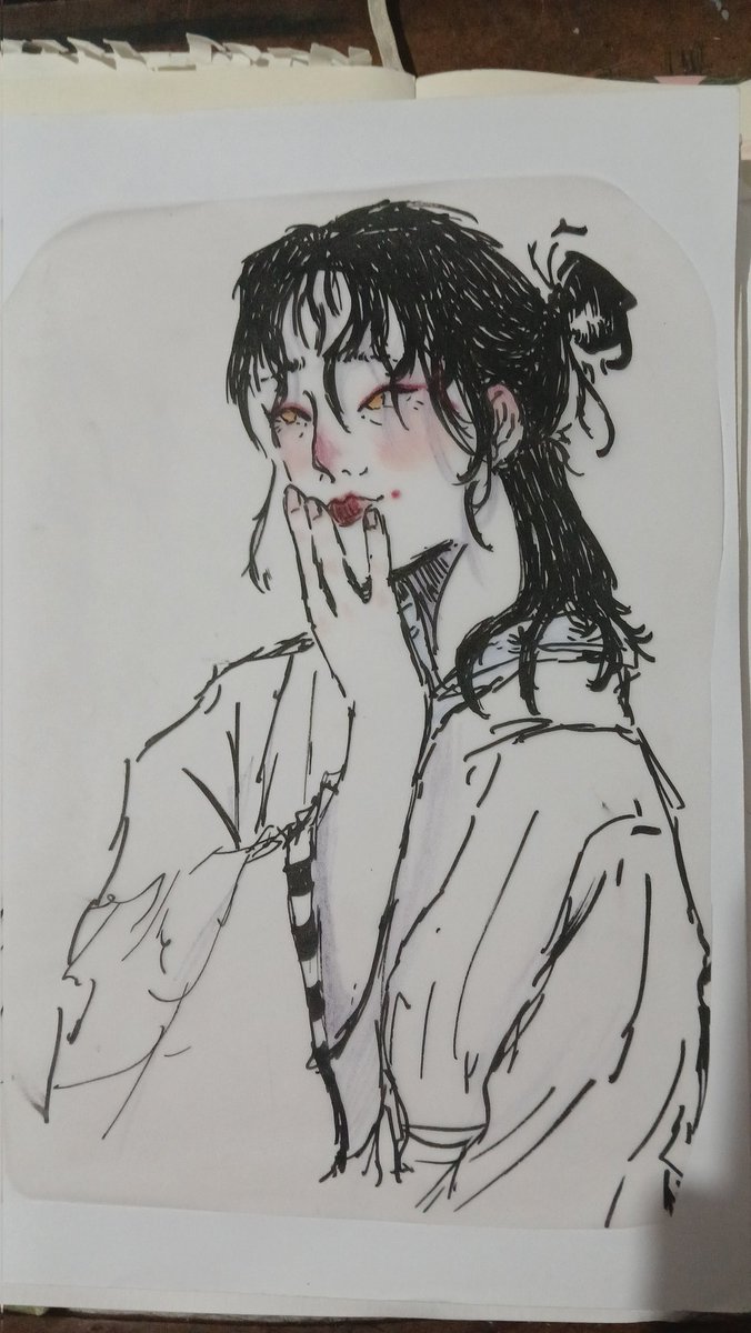 celena_pardal's tweet photo. Ando praticando desenho apenas com a caneta e ontem resolvi fazer um com nanquim e o resultado ficou muito bom. 🤠
#art  #SketchToFinal  #sketch https://t.co/c0UT0G0kS8