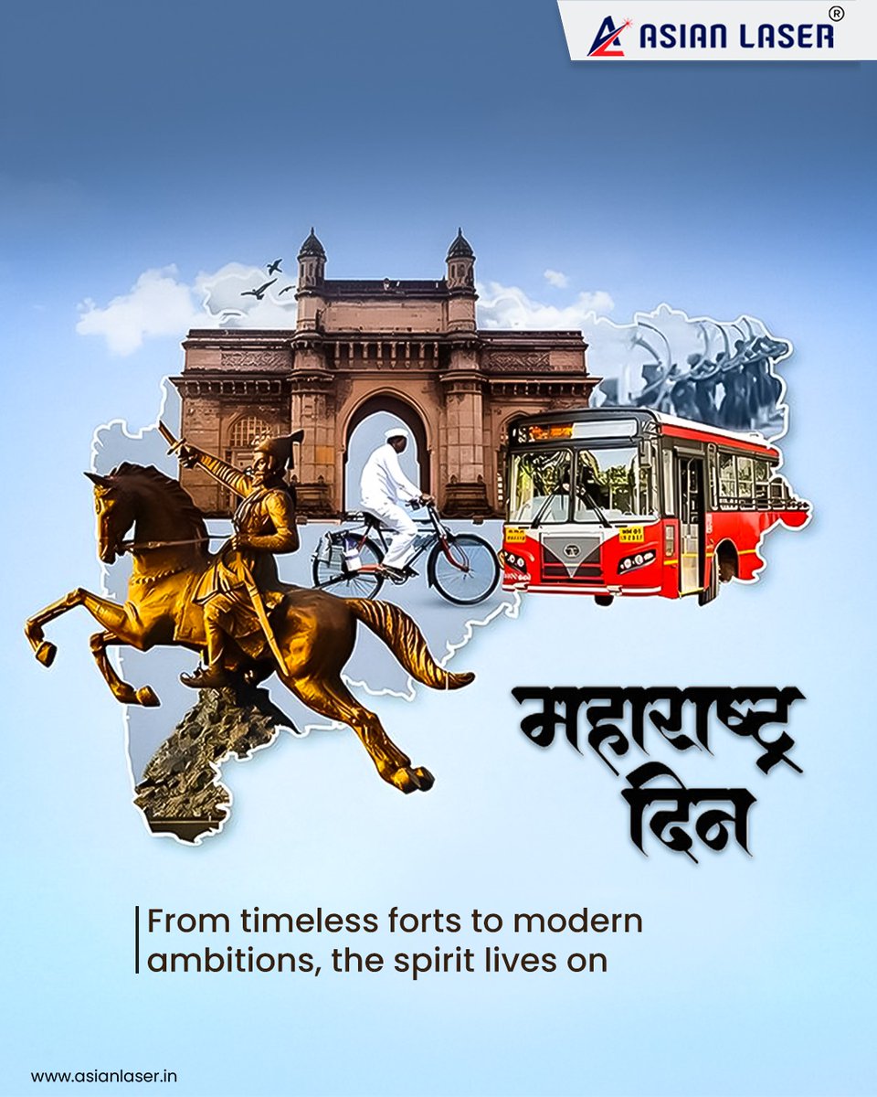 Asian_Laser_'s tweet photo. From the strength of its historic forts to the energy of its growing industries, Maharashtra continues to evolve with purpose. .

#AsianLaser #AsianLaserIndia #MaharashtraDay2026 #HappyMaharashtraDay #LaserTechnology #LaserEngraving #TopicalPost #TopicalSpot #Andheri #Mumbai https://t.co/HSKpS06wxL
