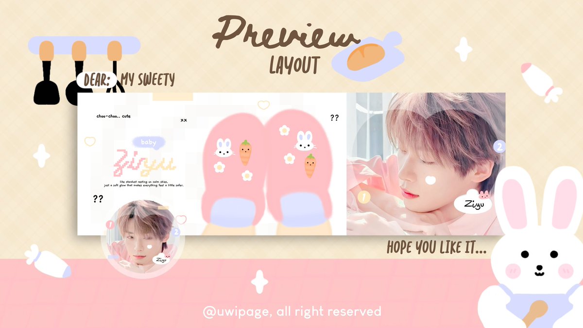 xvuning's tweet photo. Huhu gemes bgt layout-nya 😭💗 thank you udah jajanin aku kakk @captlure ^^ also thank you @layoutuwi udah buatin layout segemes inii <3 https://t.co/3p6SIIBWHo