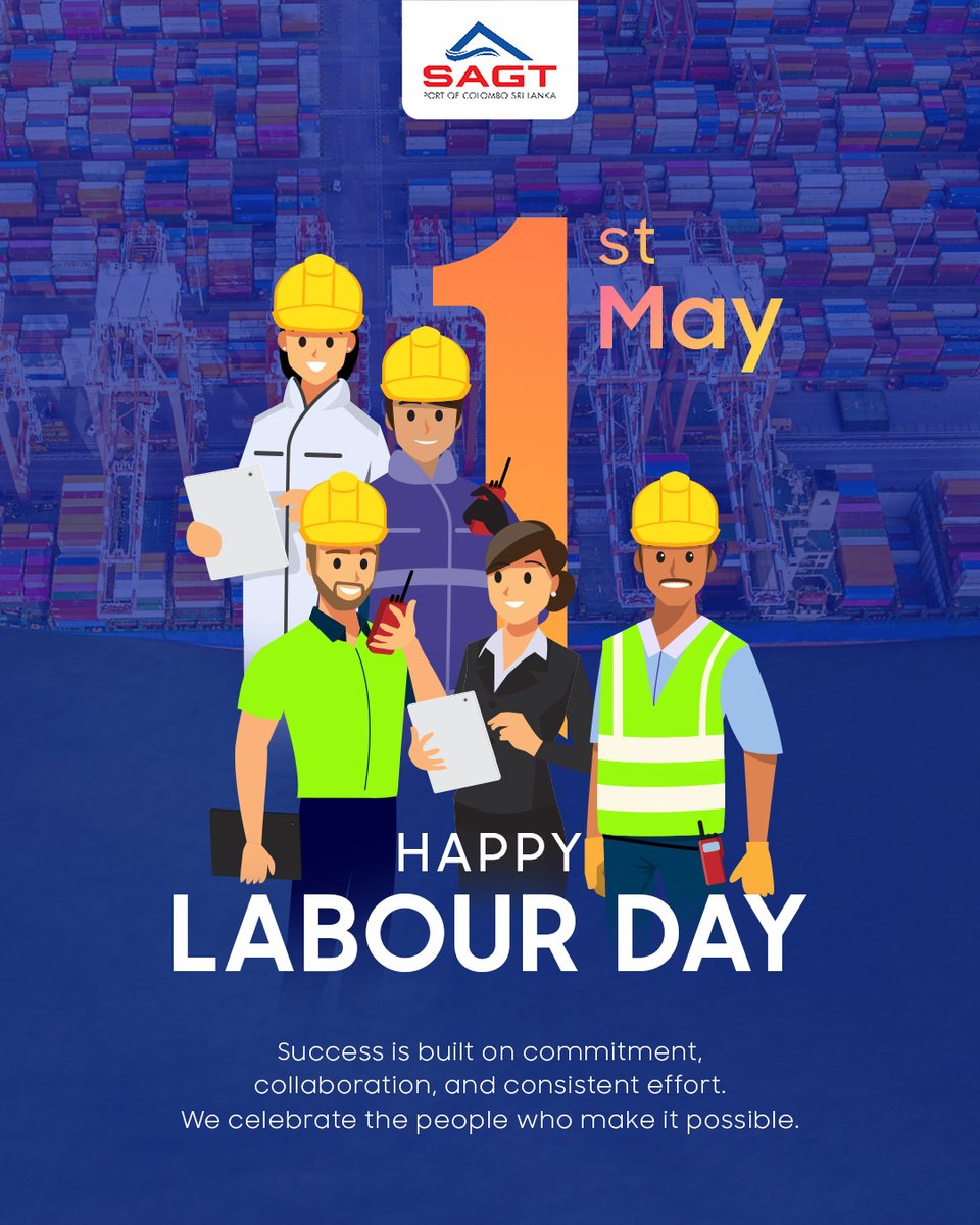 SAGT_SL's tweet image. Today, we celebrate the dedication, professionalism, and perseverance of all those whose hard work drives progress. Your commitment, passion for excellence, and consistent efforts are truly valued. Thank you for your contribution. Wishing you a Happy Labour Day.

#LabourDay #POC