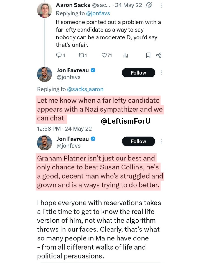 Hey <a href="/jonfavs/">Jon Favreau</a>, any comment now that you're the one supporting a far Left Nazi candidate?