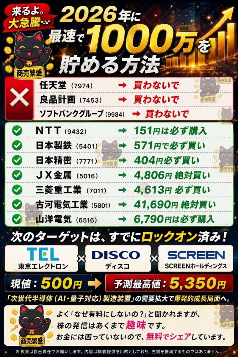 日本株投資初心者の道しるべ tweet media