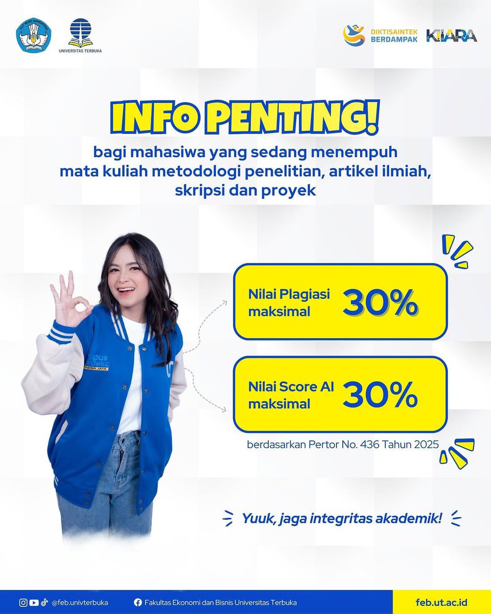 fromfie's tweet photo. Kebijakan Drillbit Score (Similarity &amp; AI Score) https://t.co/p84dbWt0WS