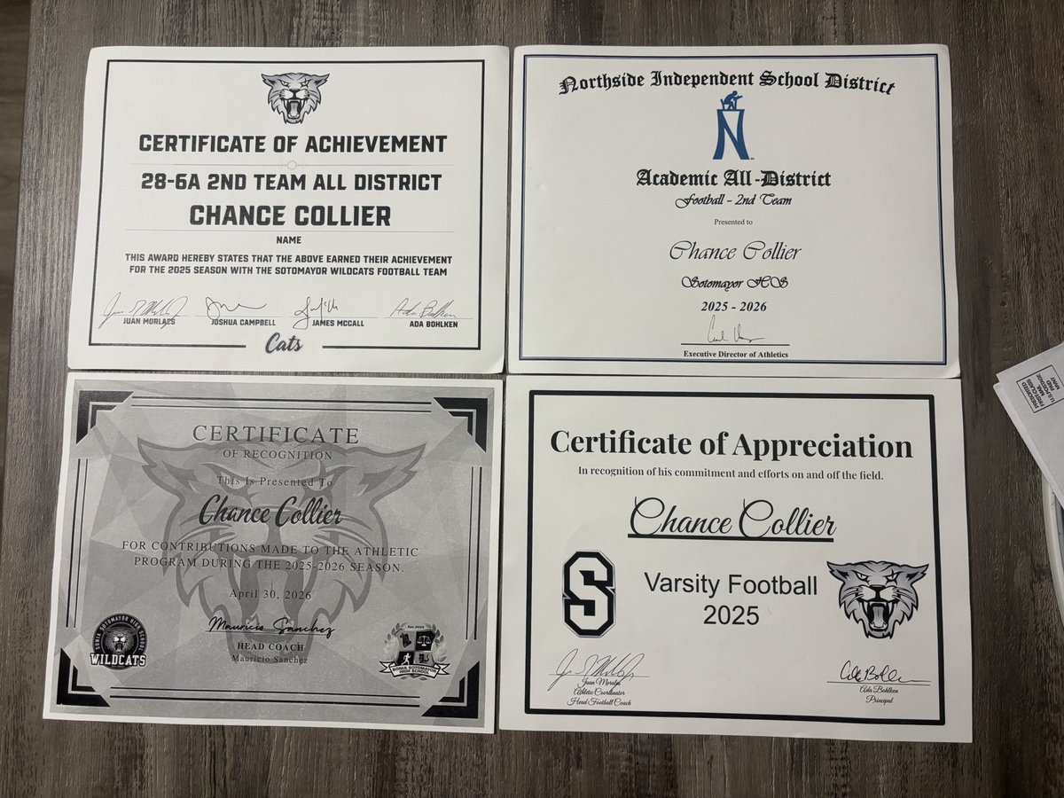 chance_collier5's tweet image. Blessed to wrap up the year with some hardware! 🏆

📚 Academic All-District
🏈 2nd Team All-District (Varsity FB)
🏃‍♂️ Track &amp;amp; Field Recognition (Varsity)

Huge thanks to my coaches, teammates, and family for the push. The work doesn't stop! 📈

#Recruiting #StudentAthlete