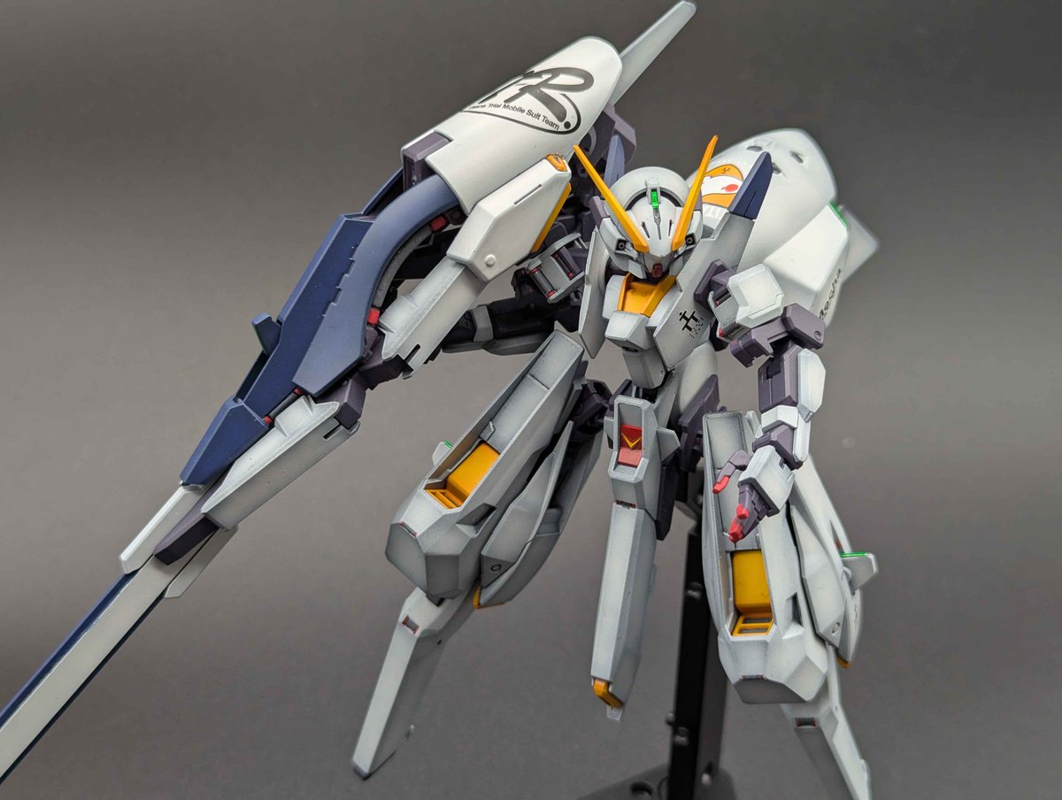 TUnit959's tweet photo. My submission for #AOZApril #AOZApril2026 
HG RX-124 Gundam TR-6 [Woundwort]

Working on a kit with a good deadline really helped to keep me on track to finish her at a good pace. Had a lot of fun with this build. https://t.co/Kd9ekKguOY