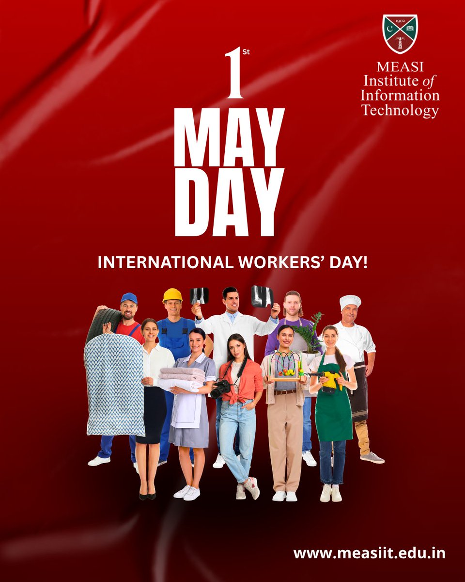 measiit's tweet photo. 💻⚙️ Happy May Day from MEASI IT!

Celebrating coders, creators &amp; innovators powering the future 🚀

🎓 MCA Admissions Open (2026–28)
🌐 https://t.co/15vjb7m5eF

#MayDay #MEASIIT #MCAAdmissions #TechLife https://t.co/ncbUk7Rqyq