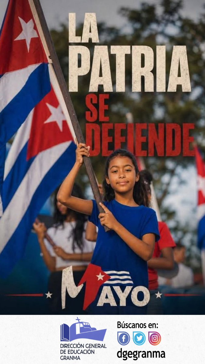 “Este #1deMayo los educadores y trabajadores de Granma marchamos con la certeza de que la Revolución Cubana vive en cada paso. Por Fidel, por nuestros héroes y por la soberanía conquistada, nuestra presencia en las calles será un acto de amor y compromiso con  la Patria.”