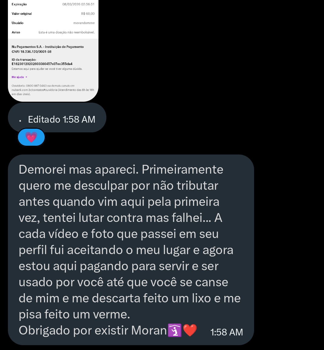 Mistressmoran_'s tweet photo. Não tem nada mais prazeroso do que quando o verme sabe o seu lugar, e onde tudo vai acabar quando n for mais atraente pra mim 😮‍💨 https://t.co/MxrHEffYCD