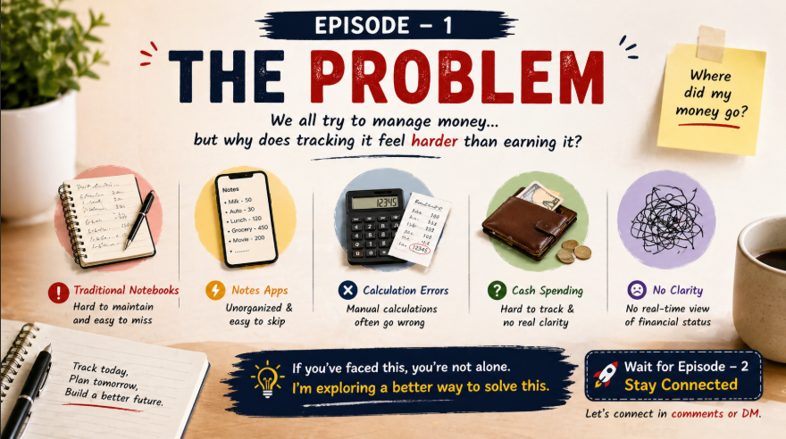 Andhe_POV's tweet photo. Episode-1- The Problem.
I am building something interesting and will be posting everything clearly episode wise.
Link: (https://t.co/5sUyBwpX1q)
If you feels same let have a chat.
Looking forward.
Stay connected for Episode-2.
#BuildInPublic #SathwikIdeas #ProblemStatement https://t.co/J97BETpNoQ