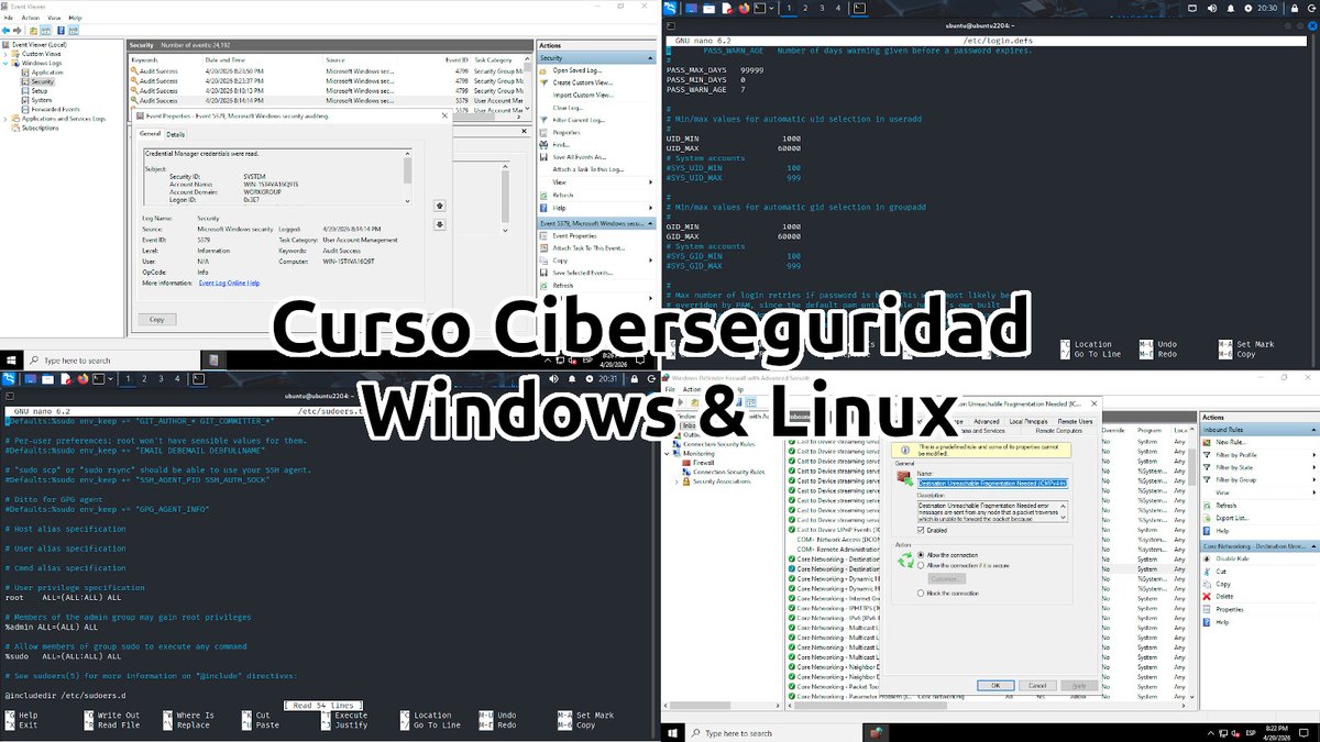 Alonso_ReYDeS's tweet image. Únete a los profesionales quienes saben como proteger sistemas Windows y Linux. ¡Inscríbete ahora! 🔥 Domingos 3, 10, 17, y 24 de Mayo 2026. De 9:00 am a 12:00 pm (UTC -05:00). 📲 WhatsApp: wa.me/51949304030 🌎 Info: reydes.com/e/Curso_Cibers…

#cyber #tech #cybercrime