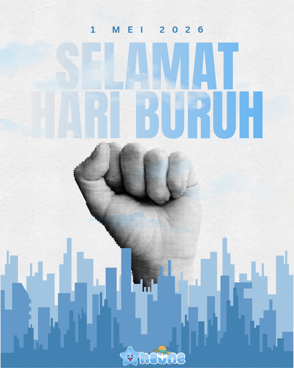 Aneone_'s tweet photo. Selamat Hari Buruh 2026!
Terima kasih atas kerja kerasmu yang menggerakkan dunia setiap harinya🫂 https://t.co/rxzDm5gN5d