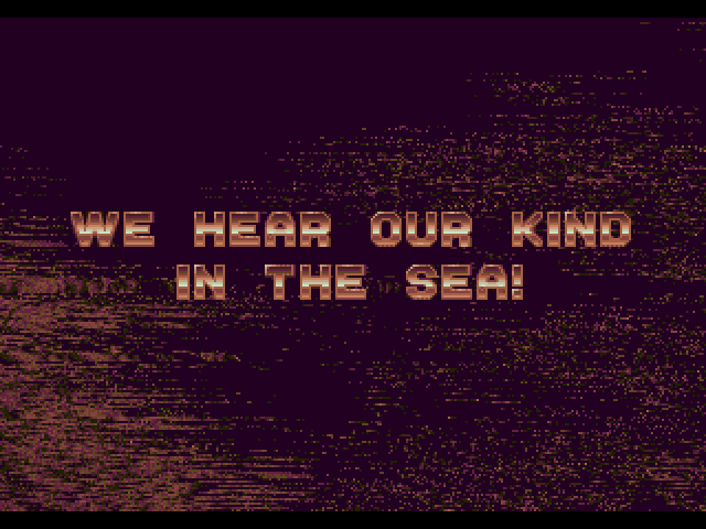 eccoonline's tweet photo. Ecco is all about bootstrap paradoxes.
In Origin Beach there's a hidden glyph that suggests it was our hero who's nudged cetacean evolution forward. 
There was supposed to be a full cutscene where you meet Pakicetus but not enough time, so a secret glyph had to do. https://t.co/wUoS8K2Kdt