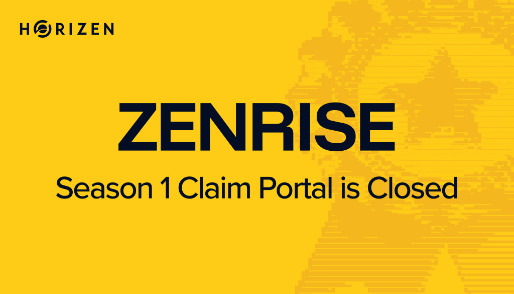 horizenglobal's tweet photo. Zenrise Season 1 is complete.

Claims are now closed.

The next phase of Zenrise will build from here 🏗️ https://t.co/gxSJU1hwWv