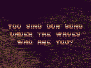 eccoonline's tweet photo. Ecco is all about bootstrap paradoxes.
In Origin Beach there's a hidden glyph that suggests it was our hero who's nudged cetacean evolution forward. 
There was supposed to be a full cutscene where you meet Pakicetus but not enough time, so a secret glyph had to do. https://t.co/wUoS8K2Kdt